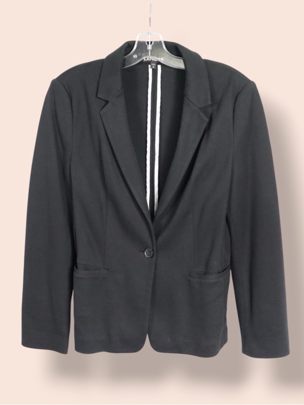 Express Black Blazer Women’s Medium Tailored Single Button Work Jacket
